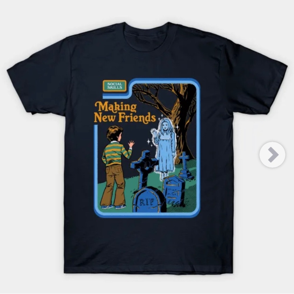 Steven Rhodes Making New Friends Navy Graphic Tee